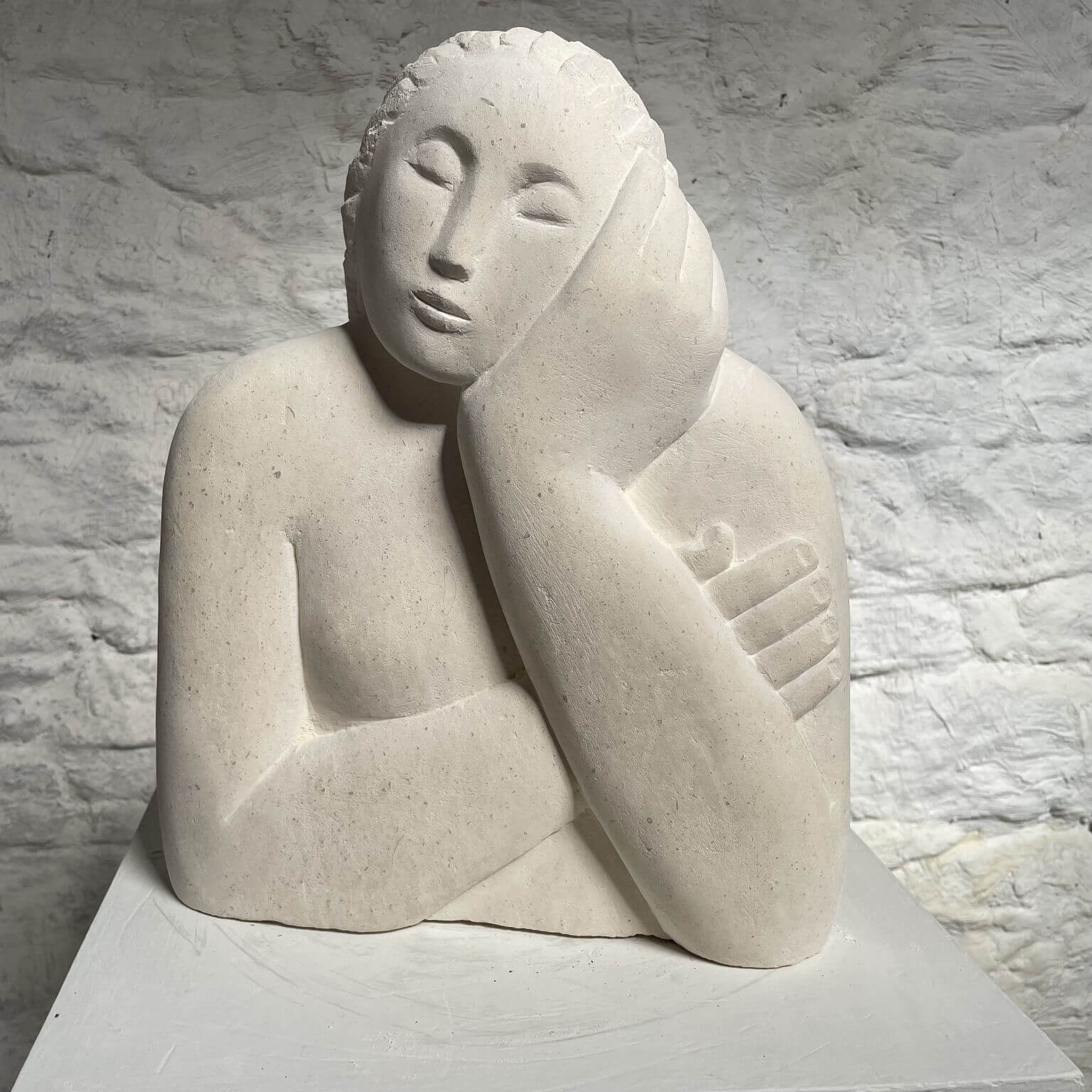 Resting Head, Lavoux stone